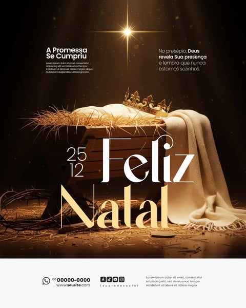 FELIZ NATAL 25 DE DEZEMBRO SOCIAL MEDIA PSD EDITÁVEL