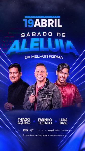NDB FLYER EVENTO FORRÓ SÁBADO DE ALELUIA STORY PSD EDITÁVEL