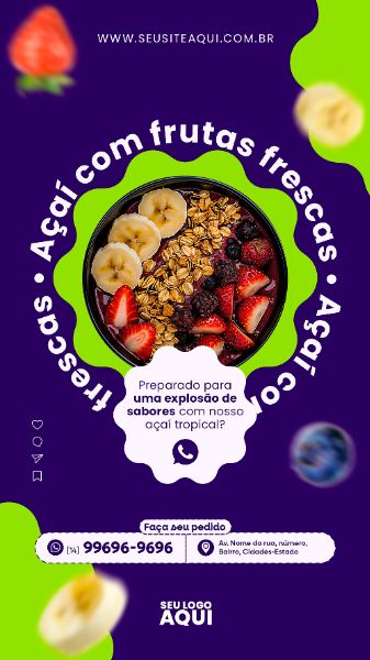 STORY - AÇAÍTERIA E SORVETERIA - SOCIAL MEDIA - PSD EDITÁVEL