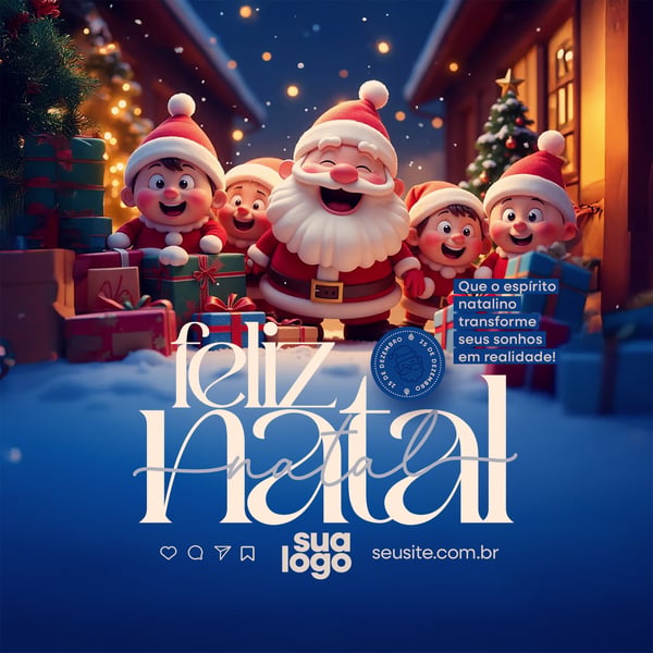 Feliz Natal Post Social Media PSD Editável