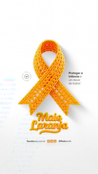 HDI MAIO LARANJA - COMBATE AO ABUSO E À EXPLORAÇÃO SEXUAL INFANTIL SOCIAL MEDIA P5D EDITÁVEL (2)