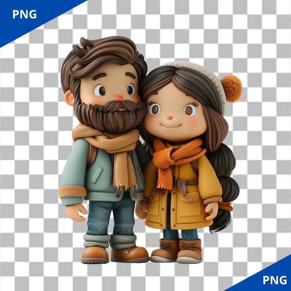 CASAL DE NAMORADOS  3D