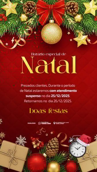 COMUNICADO DE NATAL AVISO DE RECESSO NATALINO 10