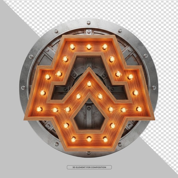 ELEMENTO 3D PNG ESTRUTURA DE MADEIRA COM LED5