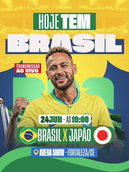 42 FLYER EVENTO TRANSMISSÃO AO VIVO COPA DO MUNDO BRASIL