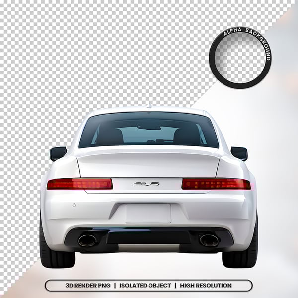 3D RENDER FUNDO DE UM CARRO ELEMENTO ÍCONE PSD PNG