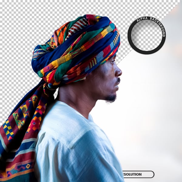 HOMEM NEGRO AFRO ELEMENTO PSD PNG 2