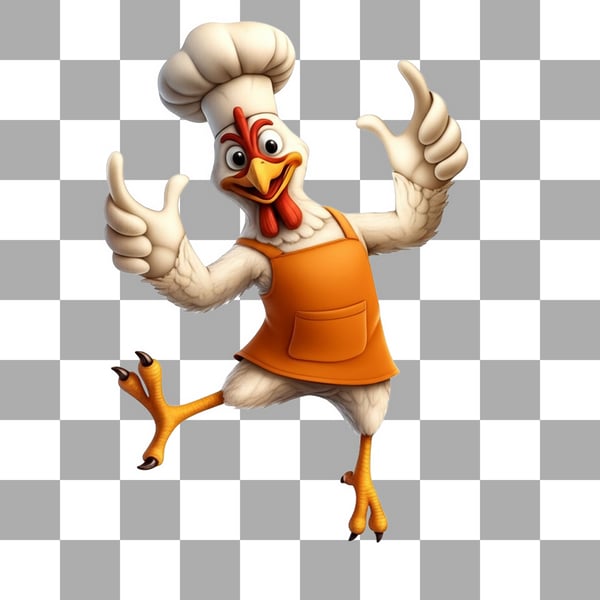 SOCIAL MEDIA MASCOTE FRANGO FRITO FASTFOOD