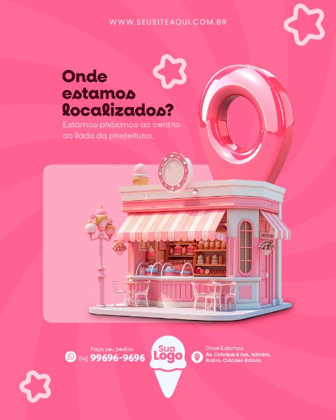 FEED VERTICAL - SORVETERIA - SORVETE | SOCIAL MEDIA | PSD EDITÁVEL