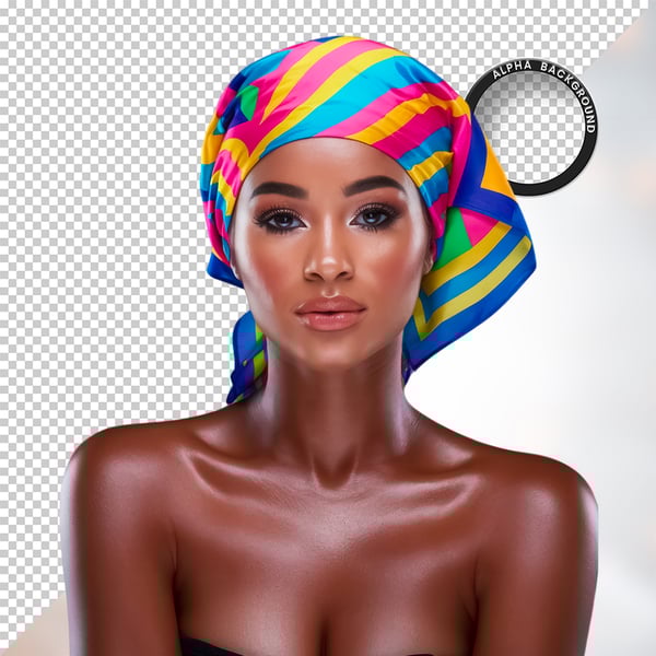 MULHER NEGRA AFRO ELEMENTO PSD PNG