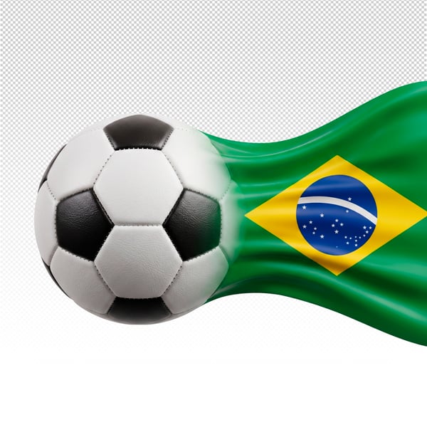 Bandeira do brasil com bola