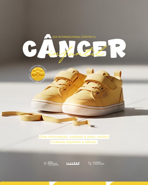DIA INTERNACIONAL DE LUTA CONTRA O CÂNCER INFANTIL SOCIAL MEDIA PSD EDITÁVEL 5