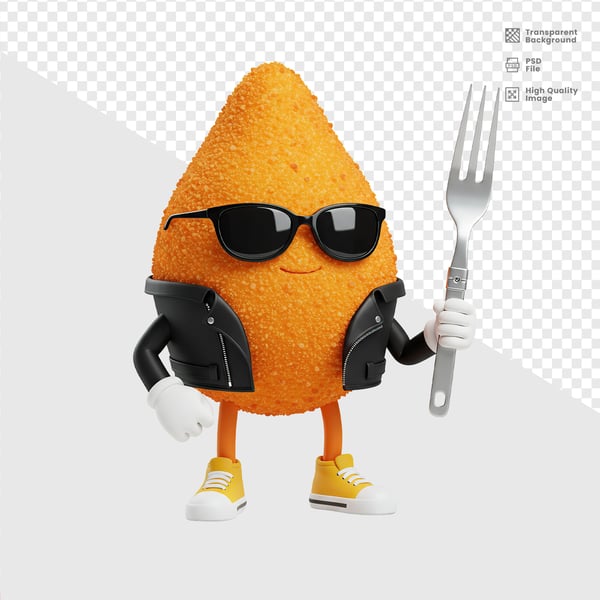 MASCOTE 3D COXINHA 6