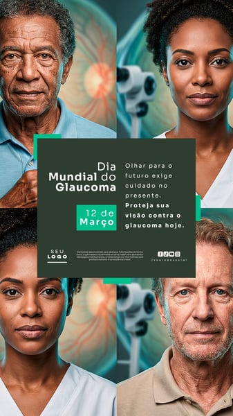 DIA MUNDIAL DO GLAUCOMA 12 DE MARÇO STORY SOCIAL MEDIA PSD EDITÁVEL 4