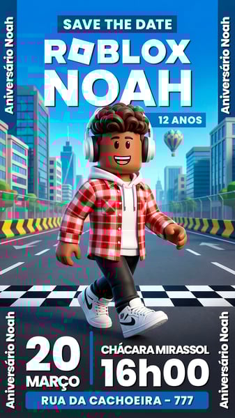 Story Convite de Aniversário Social Media PSD Editável 09