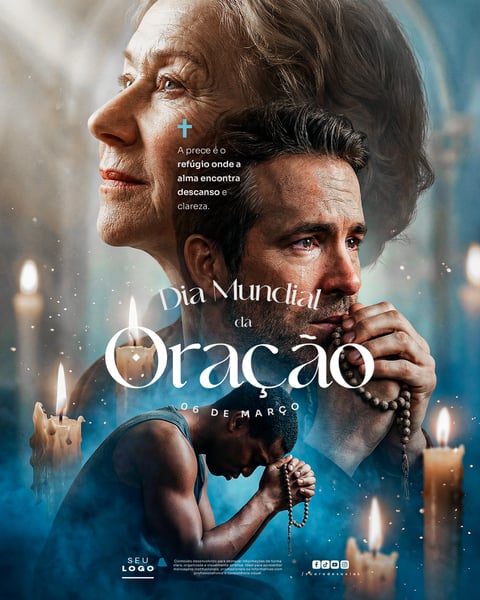 DIA MUNDIAL DA ORAÇÃO 06 DE MARÇO SOCIAL MEDIA PSD EDITÁVEL 5