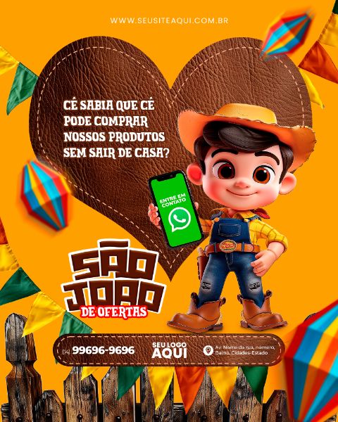 FEED - FESTA JUNINA, SÃO JOÃO - PSD EDITÁVEL