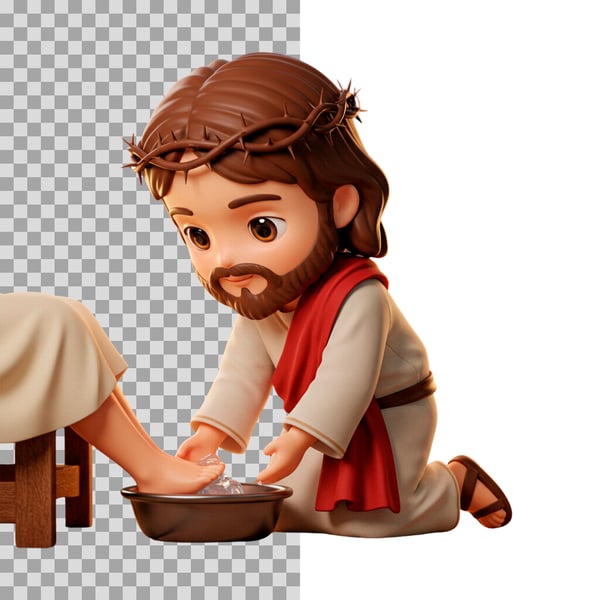 PAT MASCOTE 3D - JESUS PNG TRANSPARENTE 10