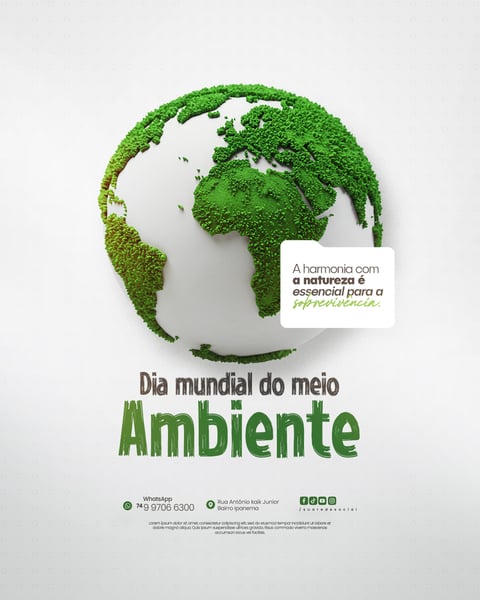 05 DE JUNHO - DIA MUNDIAL DO MEIO AMBIENTE SOCIAL MEDIA PSD EDITÁVEL