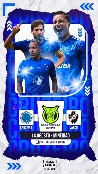 FLYER ESPORTIVO BRASILEIRÃO CRUZEIRO STORIES