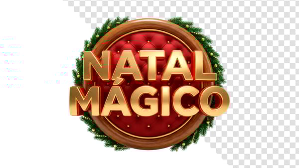 SELO 3D NATAL MÁGICO EM PNG