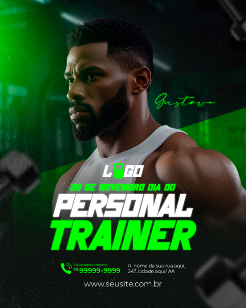 ACADEMIA COMEMORAÇÃO AO DIA DO PERSONAL TRAINER  SOCIAL MEDIA PSD