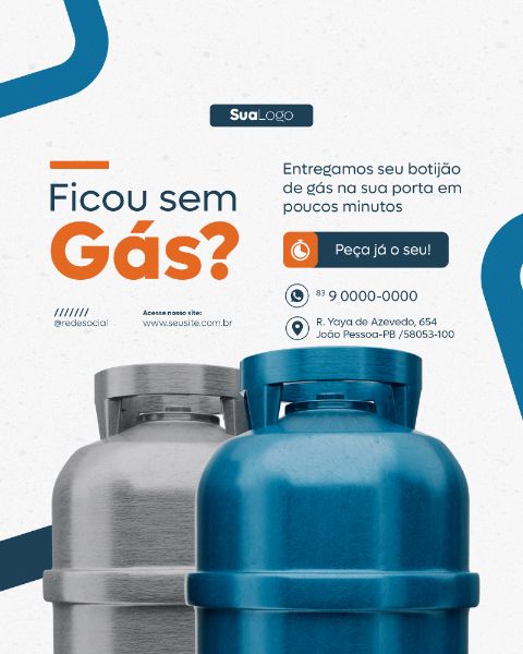 GÁS ENTREGA GRÁTIS SOCIAL MEDIA POST FEED VERTICAL