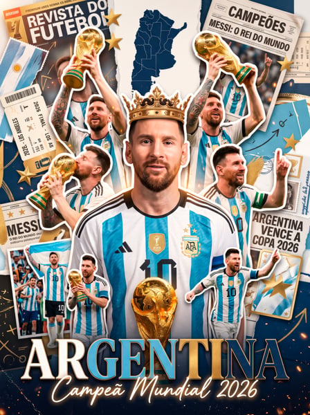 IMAGEM PARA COMPOSIÇÃO ARGENTINA CAMPEÃ 2026