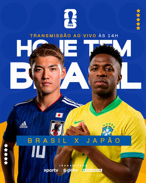 BRASIL X JAPÃO COPA DO MUNDO FUTEBOL PSD EDITÁVEL