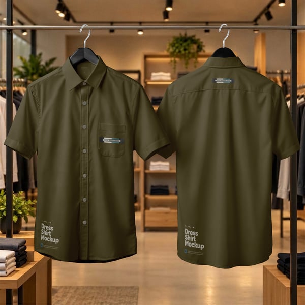 Camiseta de botões PSD EDITÁVEL Mockup