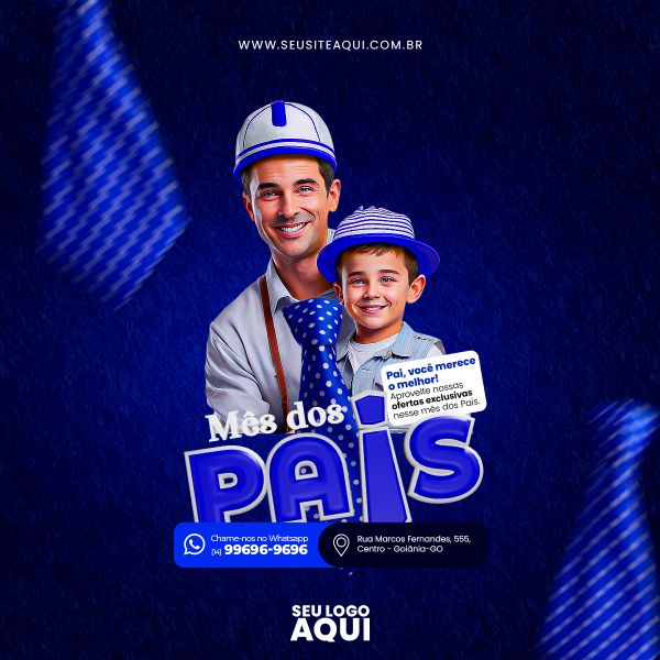 FEED QUADRADO - FELIZ DIA DOS PAIS | SOCIAL MEDIA | PSD EDITÁVEL