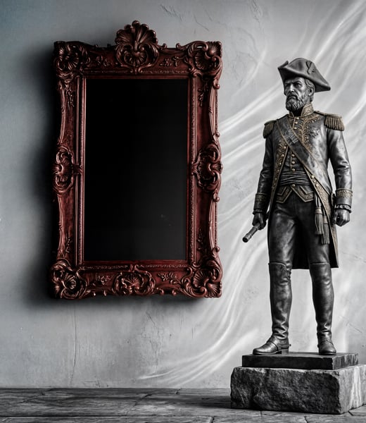 Estátua de Tiradentes com um quadro ao lado 3
