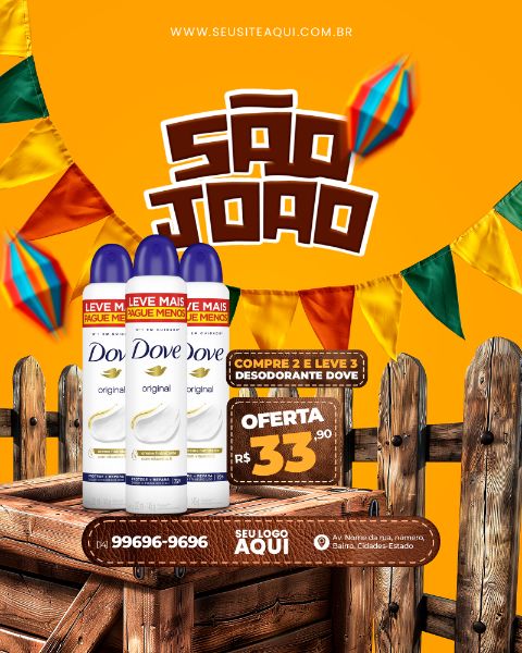 FEED - FESTA JUNINA, SÃO JOÃO - PSD EDITÁVEL