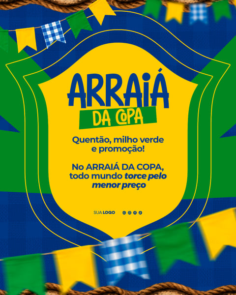 ARRAIÁ DA COPA DO MUNDO FUTEBOL BRASIL FESTA JUNINA