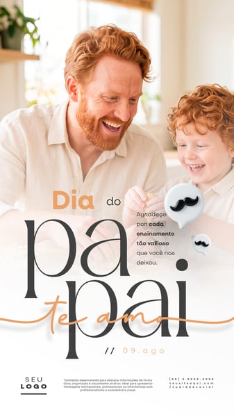 DIA DOS PAIS 09 DE AGOSTO STORY SOCIAL MEDIA PSD EDITÁVEL 5