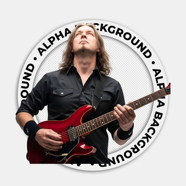 GUITARRISTA DE BANDA DE ROCK JAQUETA PRETA E GUITARRA 02