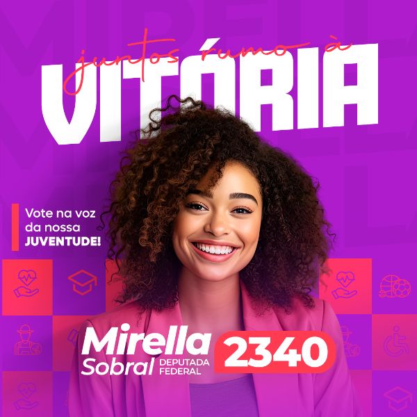 CAMPANHA POLÍTICA DEPUTADA FEDERAL VITÓRIA FEED PSD EDITÁVEL