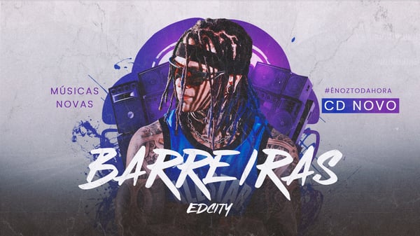 FLYER CAPA YOUTUBE CD NOVO EDCITY AO VIVO EM BARREIRAS PSD EDITÁVEL