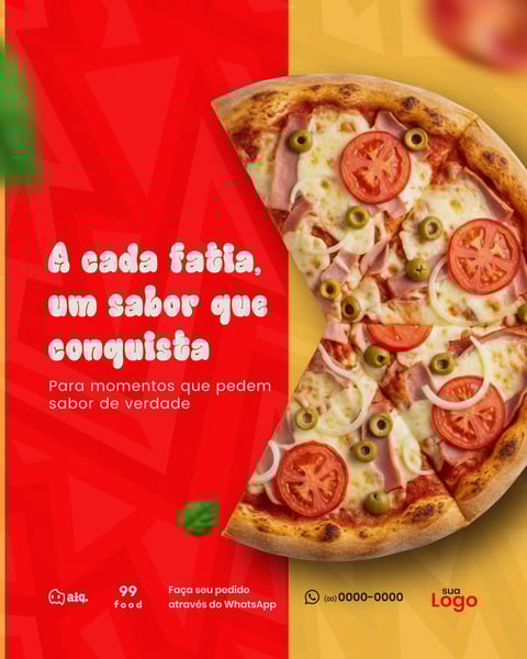 A CADA FATIA, UM SABOR QUE CONQUISTA Figma Social Media Template