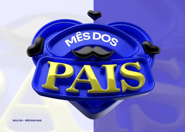 DIA DOS PAIS SELO 3D