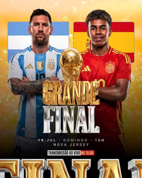 FINAL ARGENTINA VS ESPANHA COPA FEED SOCIAL MEDIA PSD EDITÁVEL
