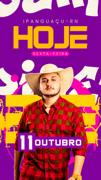 AGENDA SEMANAL DE SHOWS BIU DO PISEIRO STORY PSD EDITÁVEL