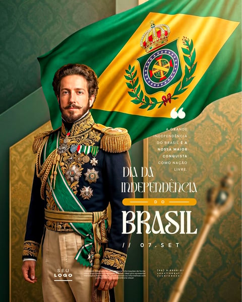 7 DE SETEMBRO INDEPENDÊNCIA DO BRASIL SOCIAL MEDIA PSD EDITÁVEL 2