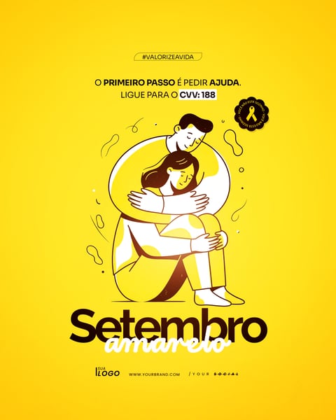 SETEMBRO AMARELO MÊS DE PREVENÇÃO AO SUICÍDIO PSD EDITÁVEL 4