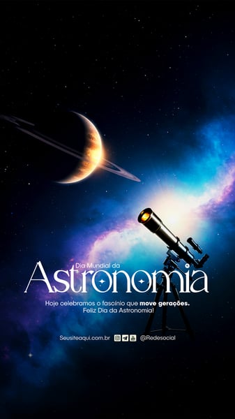 PUQ DIA MUNDIAL DA ASTRONOMIA 8 DE ABRIL ASTRÔNOMO SOCIAL MEDIA PSD EDITÁVEL (18)