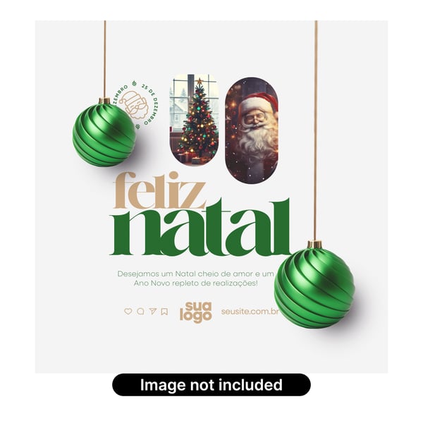 Feliz Natal Post Social Media PSD Editável