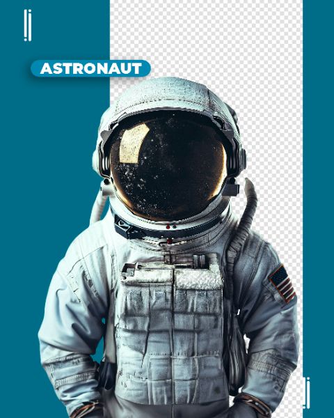 ASTRONAUTA | ESPAÇO | IMAGEM SEM FUNDO | PSD EDITÁVEL