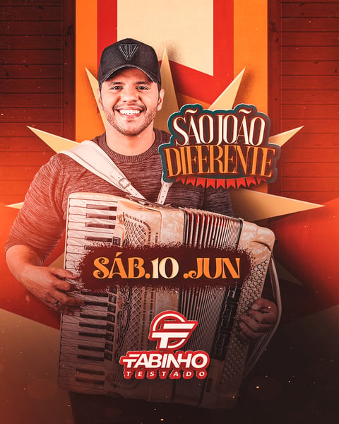 FLYER EVENTO SÃO JOÃO SHOW PSD EDITÁVEL