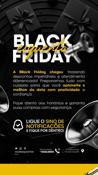 BLACK FRIDAY AVISO COMUNICADO ANÚNCIO STORY SOCIAL MEDIA PSD EDITÁVEL 16