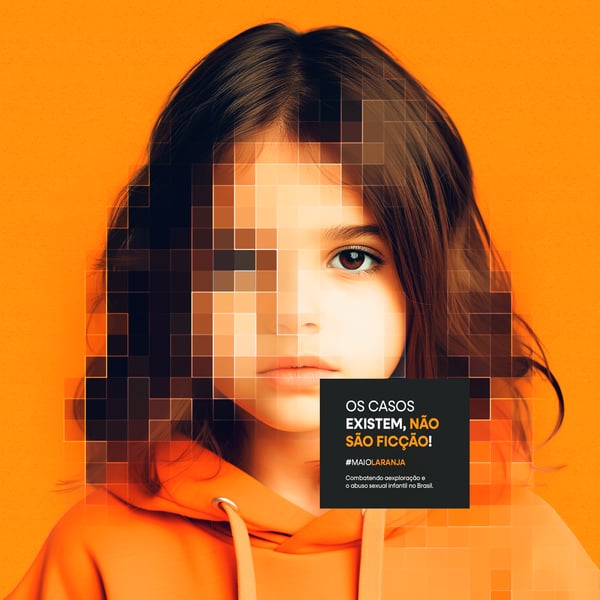 EZI MAIO LARANJA PROTEÇÃO A CRIANÇA CAMPANHA SOCIAL MEDIA POST PSD TEMPLATE 1